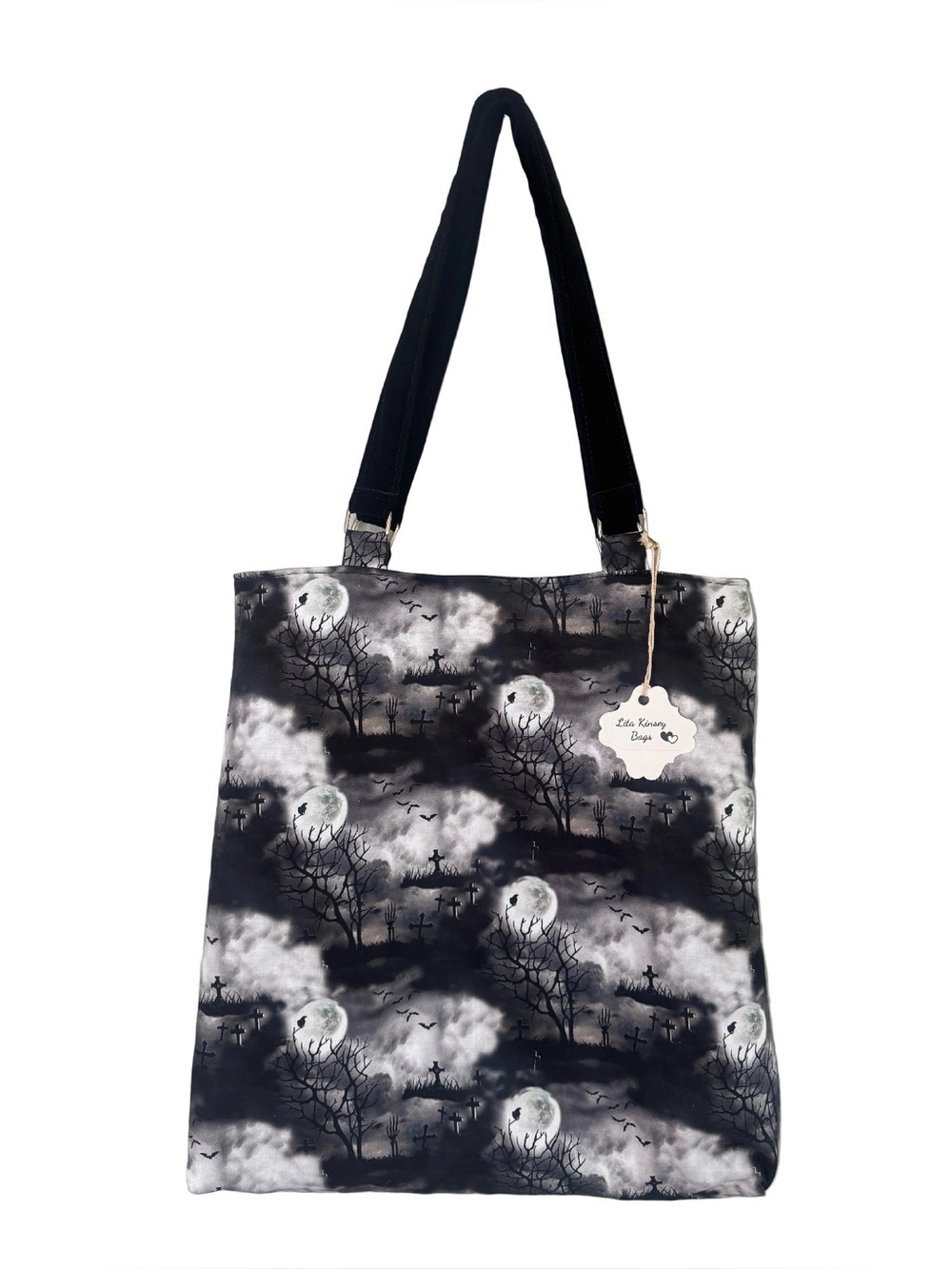Graveyard Printed Tote Bag.